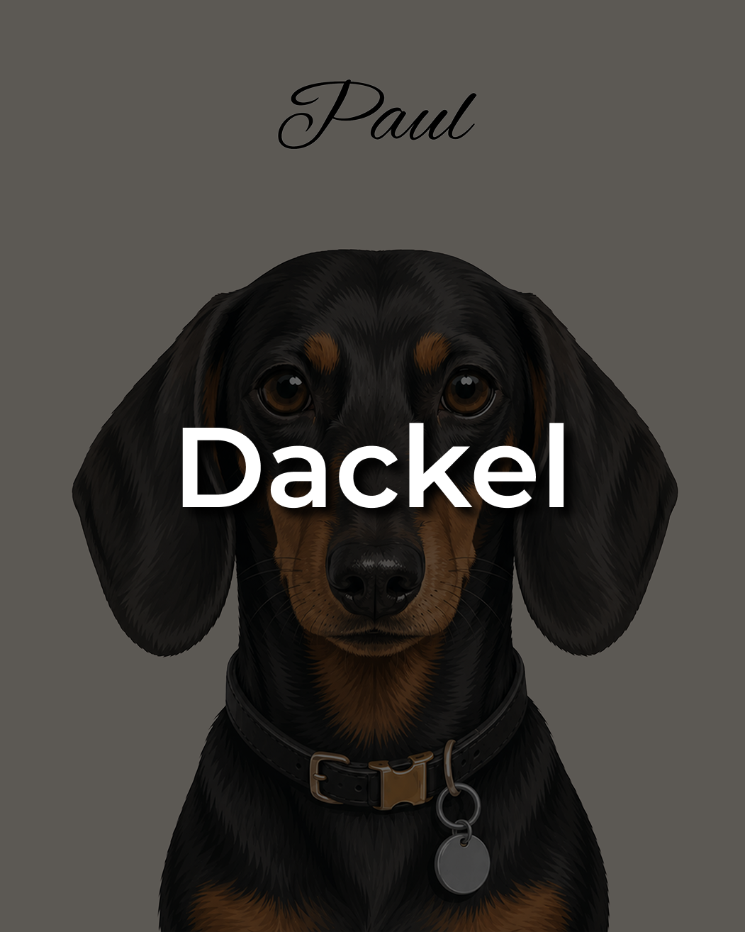 Dackel Leinwand