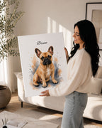 Französische Bulldogge - Aquarell Stil