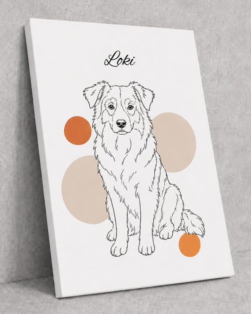 Australian Shepherd - Minimalistischer Stil