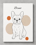 Französische Bulldogge - Minimalistischer Stil