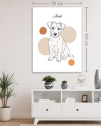 Jack Russell Terrier - Minimalistischer Stil