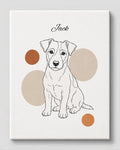 Jack Russell Terrier - Minimalistischer Stil