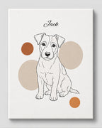 Jack Russell Terrier - Minimalistischer Stil