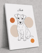 Jack Russell Terrier - Minimalistischer Stil