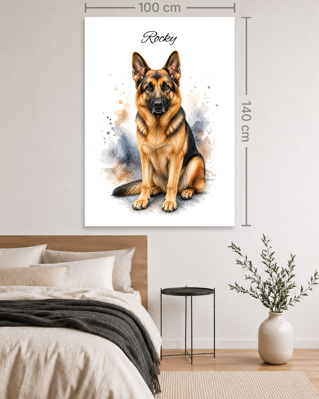 Deutscher Schäferhund - Aquarell Stil