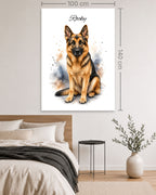 Deutscher Schäferhund - Aquarell Stil
