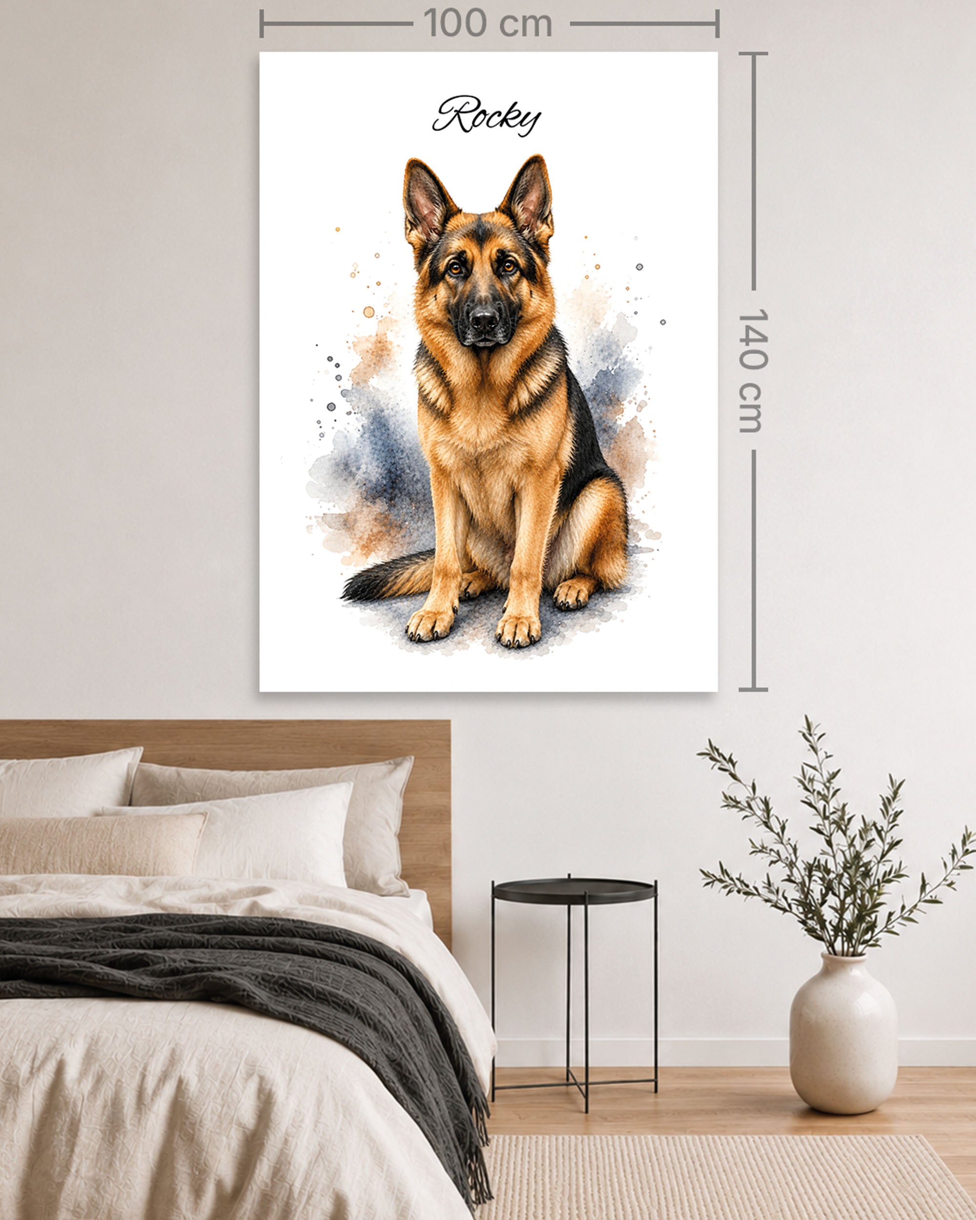 Deutscher Schäferhund - Aquarell Stil
