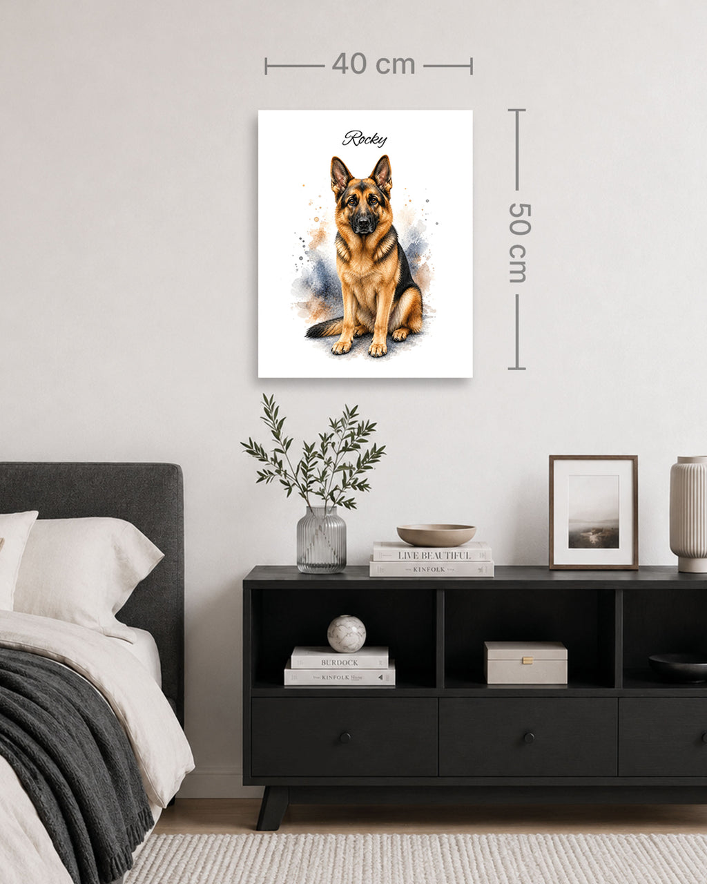 Deutscher Schäferhund - Aquarell Stil