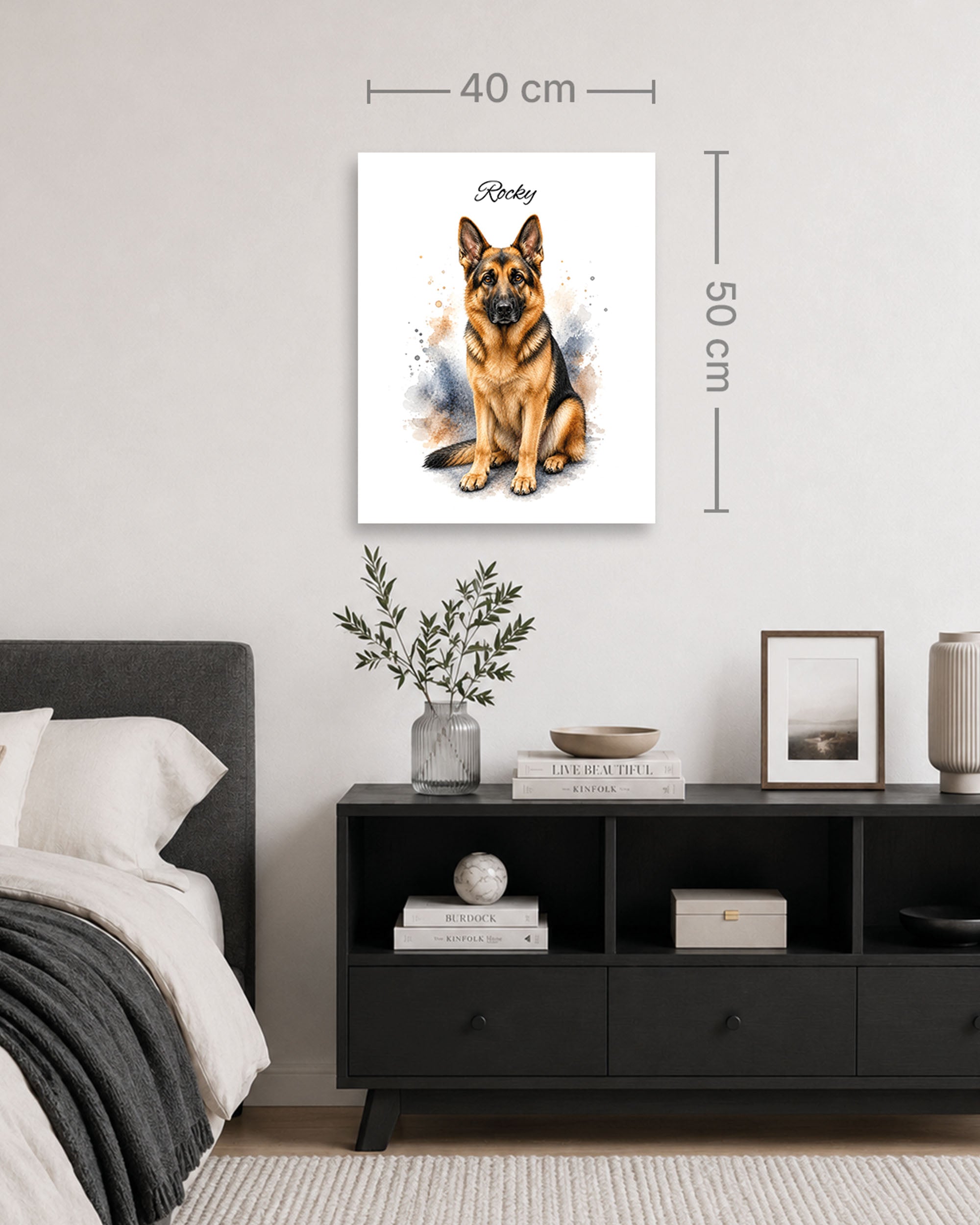 Deutscher Schäferhund - Aquarell Stil