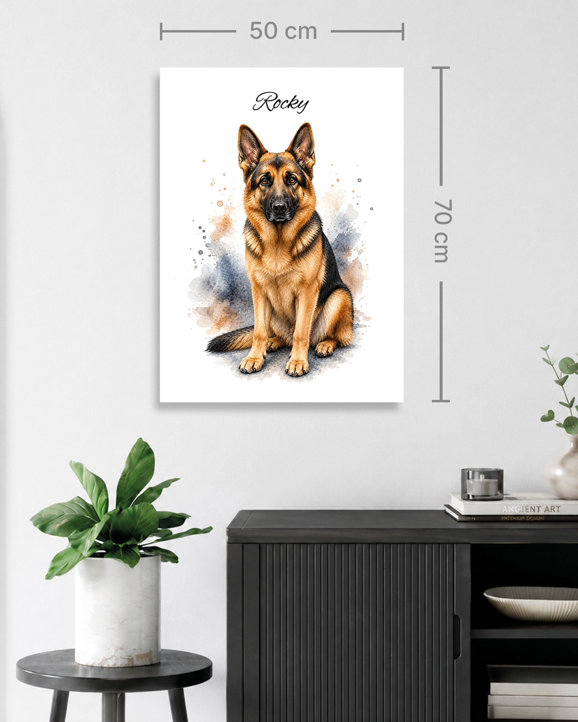 Deutscher Schäferhund - Aquarell Stil