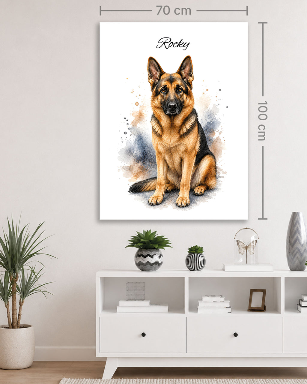 Deutscher Schäferhund - Aquarell Stil