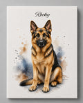 Deutscher Schäferhund - Aquarell Stil