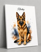 Deutscher Schäferhund - Aquarell Stil