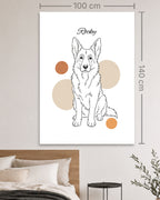 Deutscher Schäferhund - Minimalistischer Stil
