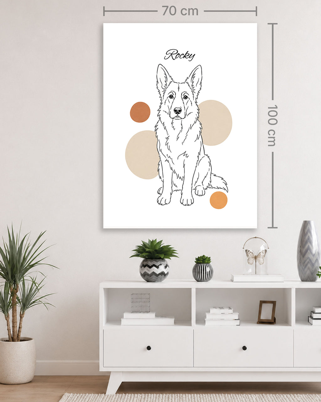 Deutscher Schäferhund - Minimalistischer Stil