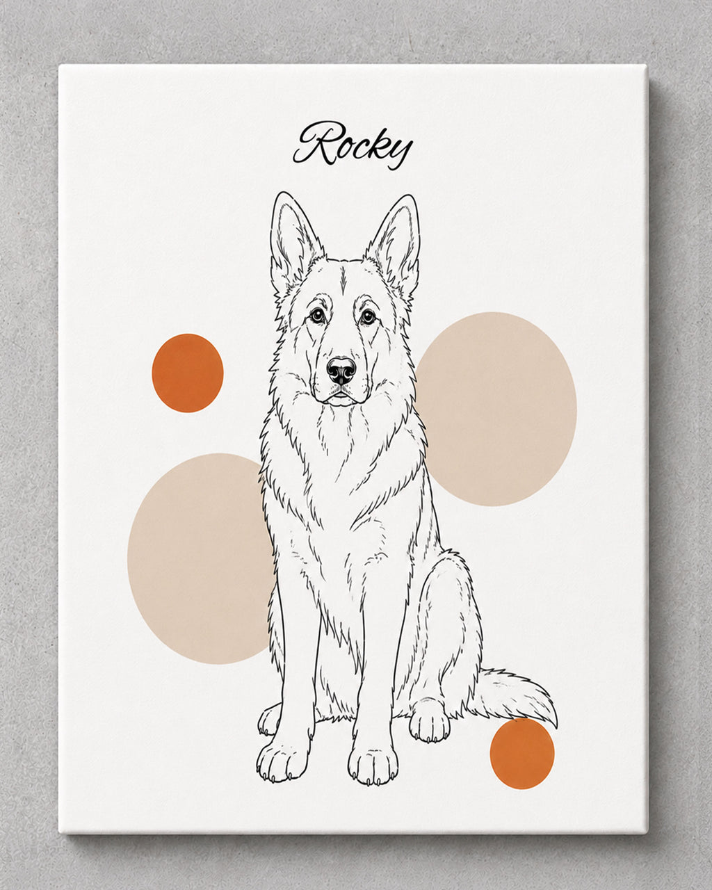 Deutscher Schäferhund - Minimalistischer Stil
