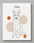 Deutscher Schäferhund - Minimalistischer Stil