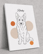 Deutscher Schäferhund - Minimalistischer Stil